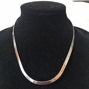 Silpada Retired Sterling Silver Handmade Oval Contoured Collar Necklace